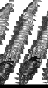 6X8 ALUM FLEX DUCT W/ CRMP END